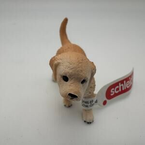 2 Pack Schleich Golden Retriever Puppy Figurine - Realistic Toy Dog Figure